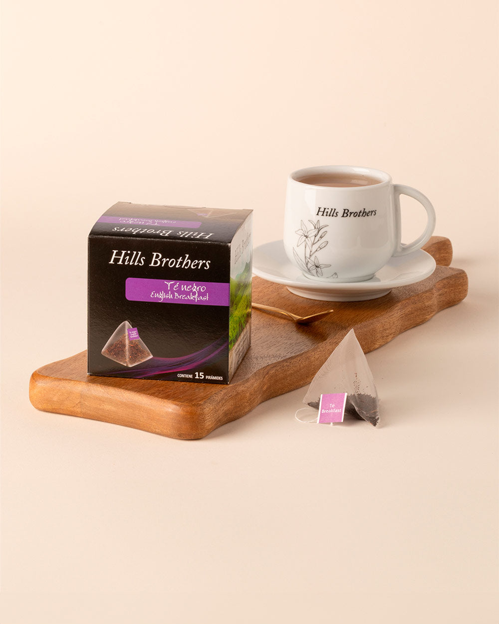 Pirámide Hills Brothers té negro English breakfast 15 uds