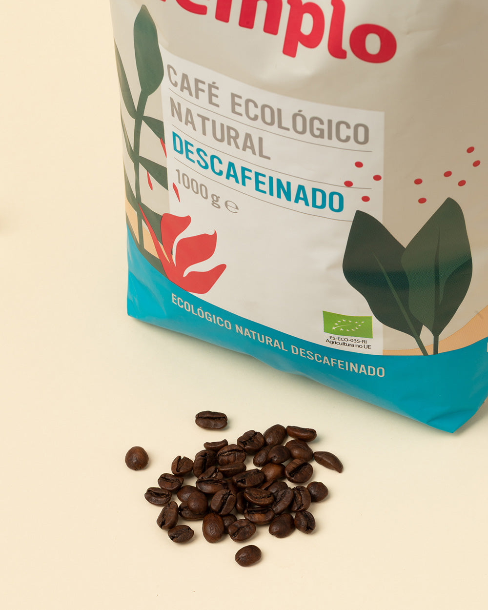 Café grano gran selección ecológico natural descafeinado 1kg