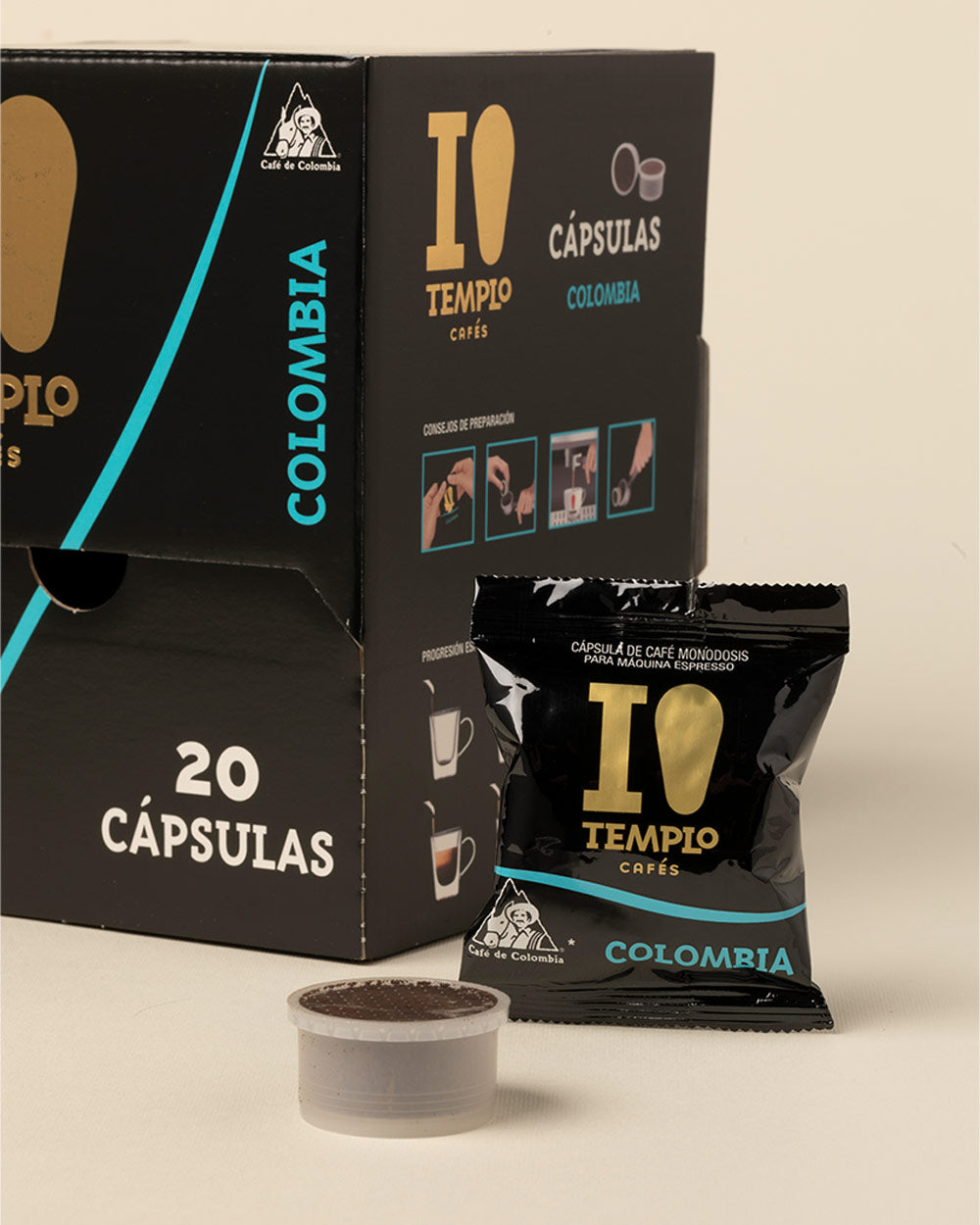 Café cápsulas espresso point colombia 20uds