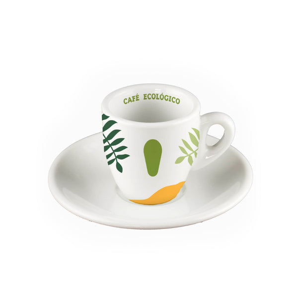 taza y plato de café ecológico