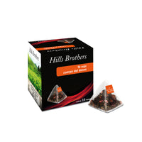 bolsitas de pirámides de té rojo marca hills brothers